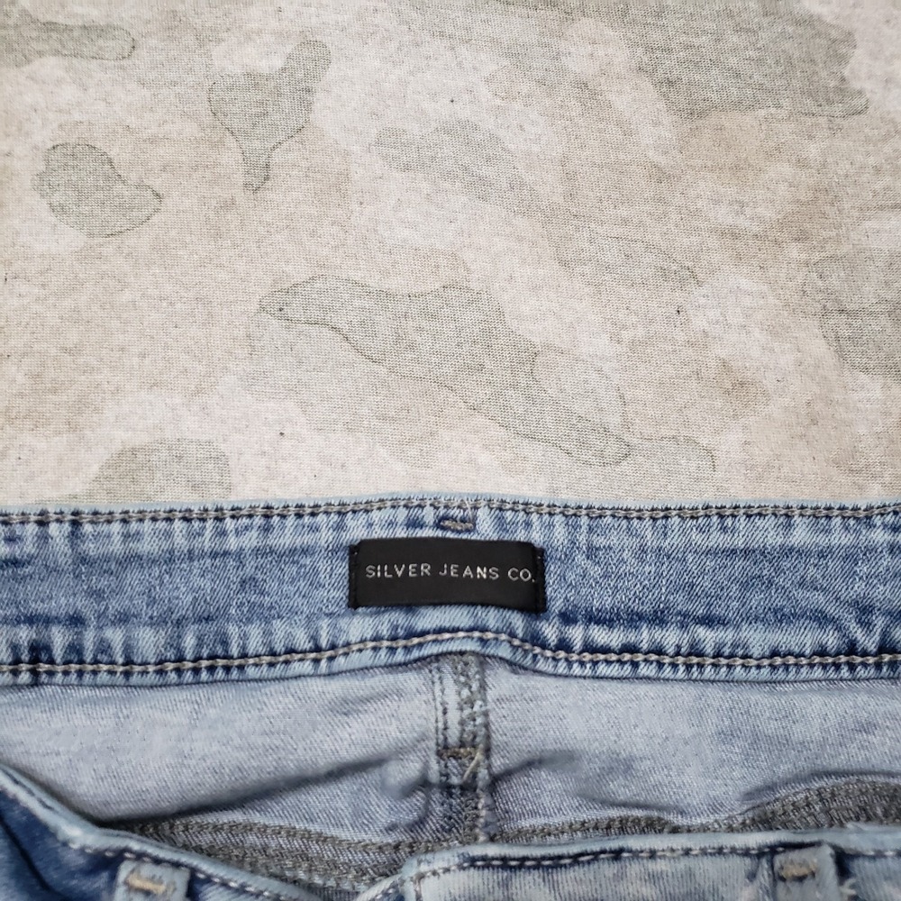 Silver Jeans Womens 32x31 Blue Elyse Straight Denim Light Wash Stretch - Picture 6 of 10